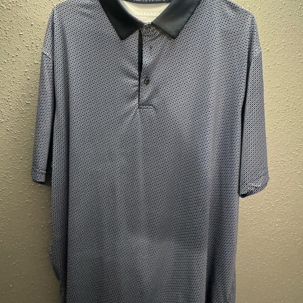 Men's Black and Gray Polo Shirt